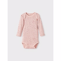 NAME IT 3-Pak Body Langærmet Leopard Rose Taupe